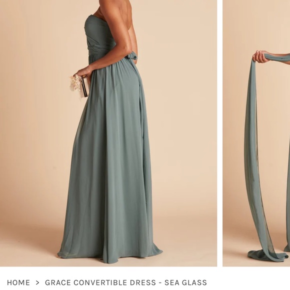 Birdy Grey / Grace Convertible Dress (with split) / Sea Glass / Large - Picture 9 of 11